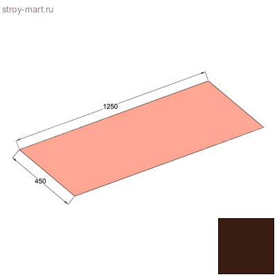 Лист плоский Decra Classic/Roman/Stratos 1250ммх450мм Тик - С-000113382 Лист плоский Decra Classic/Roman/Stratos 1250ммх450мм Тик - С-000113382