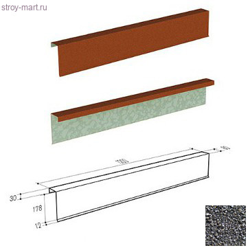 Фронтонная планка широкая Gerard, L=1,2 м (Sable 111) - С-000115696 Фронтонная планка широкая Gerard, L=1,2 м (Sable 111) - С-000115696