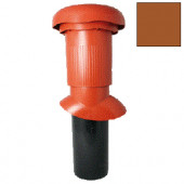 Вентиляционная насадка с противоосадочным колпаком, ПВХ, коричневый - С-000116049 Вентиляционная насадка с противоосадочным колпаком, ПВХ, коричневый - С-000116049