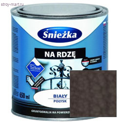 Грунт-эмаль по ржавчине 3 в 1 «Sniezka» коричневый - молотковый эффект 0,65 л. (8 шт/уп.) / Польша - С-000088573 Грунт-эмаль по ржавчине 3 в 1 «Sniezka» коричневый - молотковый эффект 0,65 л. (8 шт/уп.) / Польша - С-000088573