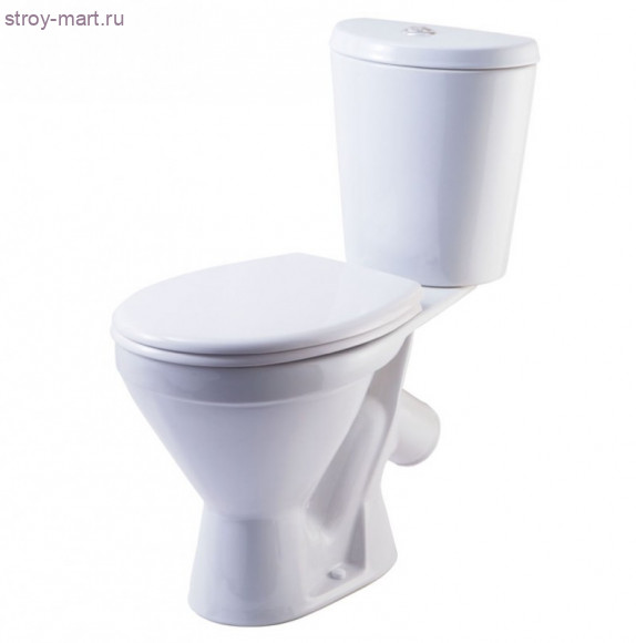 Унитаз-компакт Элегант хром белый косой выпуск в/комплекте Кировская Керамика - 023-0605 Унитаз-компакт Элегант хром белый косой выпуск в/комплекте Кировская Керамика - 023-0605