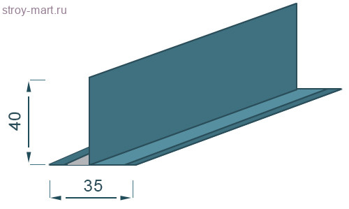 Профиль РТ 35*40 9003 белая оцинк. L=3.00 - С-000036933 Профиль РТ 35*40 9003 белая оцинк. L=3.00 - С-000036933