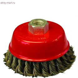 Щетка-крацовка «чашка» с гайкой М14*2, кручен.стал.пров. - 125мм (24 шт/уп) 3499125 - С-000075099 Щетка-крацовка «чашка» с гайкой М14*2, кручен.стал.пров. - 125мм (24 шт/уп) 3499125 - С-000075099