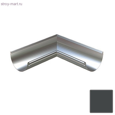 Lindab Угол внутренний желоба 90град, (087) RAL 7011 серый - С-000087039