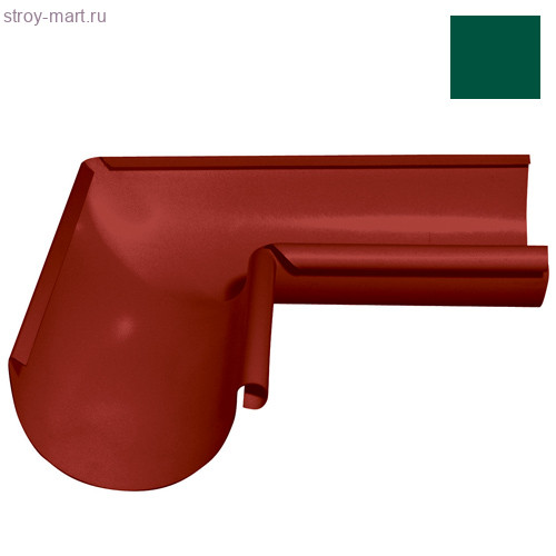 Grand Line, Угол желоба внутрений 90 гр., 125 мм, RAL 6005 - С-000043602 Grand Line, Угол желоба внутрений 90 гр., 125 мм, RAL 6005 - С-000043602