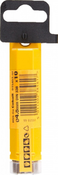 Сверло д\металла HSS-CО, 4.8х52х86мм,10шт,Extreme - DT 5453 Сверло д\металла HSS-CО, 4.8х52х86мм,10шт,Extreme - DT 5453