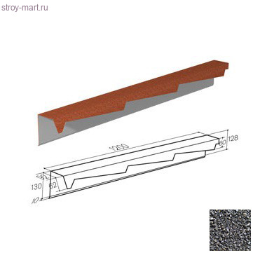 Фронтонная планка резная (правая) Gerard (Sable 111), L=1,2м - С-000115695