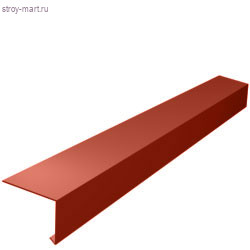 Фартук примыкания (угловой) S4, L-2 м, PE 04, RAL 3009 красный - С-000098646