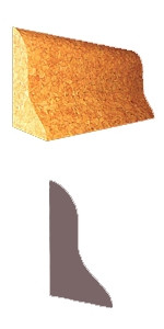 Пробковый погонаж С 102 _ Плинтус Евро