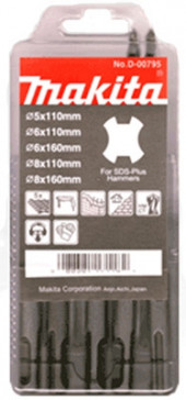 Набор 5шт,буры SDS+,ф5\6\8х110мм\ф6\8х160мм - D-00795 Набор 5шт,буры SDS+,ф5\6\8х110мм\ф6\8х160мм - D-00795