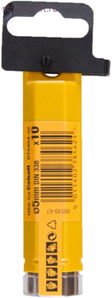 Сверло д\металла HSS-CО, 5х52х86мм,10шт,Extreme - DT 5454 Сверло д\металла HSS-CО, 5х52х86мм,10шт,Extreme - DT 5454