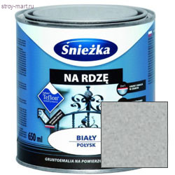 Грунт-эмаль по ржавчине 3 в 1 «Sniezka» серебряный полуматовый 0,65 л. (8 шт/уп.) / Польша - С-000088575 Грунт-эмаль по ржавчине 3 в 1 «Sniezka» серебряный полуматовый 0,65 л. (8 шт/уп.) / Польша - С-000088575