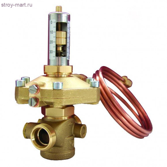 Клапан балансировочный автоматический (регулятор перепада давления) муфтовый латунный - HERZ 4002 63 Ду25 Клапан балансировочный автоматический (регулятор перепада давления) муфтовый латунный - HERZ 4002 63 Ду25