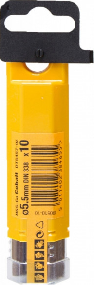 Сверло д\металла HSS-CО, 5.5х57х93мм,10шт,Extreme - DT 5457 Сверло д\металла HSS-CО, 5.5х57х93мм,10шт,Extreme - DT 5457