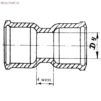 Муфта чугун канализационн Ду 150 б/нап ГОСТ 6942-98 - 027-1840 Муфта чугун канализационн Ду 150 б/нап ГОСТ 6942-98 - 027-1840