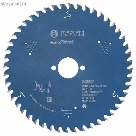 Цирк диск Expert for Wood 190x30x2.6/1.6x48T - 2608644049 Цирк диск Expert for Wood 190x30x2.6/1.6x48T - 2608644049