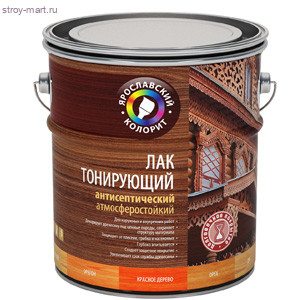 Лак-антисептик тонирующий «Ярославский Колорит» дуб 2,5 кг. атмосферостойкий (6 шт/уп.) - С-000111703