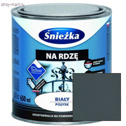 Грунт-эмаль по ржавчине 3 в 1 «Sniezka» графит полуматовый 0,65 л. (8 шт/уп.) / Польша - С-000088576 Грунт-эмаль по ржавчине 3 в 1 «Sniezka» графит полуматовый 0,65 л. (8 шт/уп.) / Польша - С-000088576