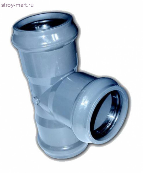 Тройник раструбный - напорный прямой НПВХ Дн160x110 Тройник раструбный - напорный прямой НПВХ Дн160x110