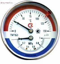 Термоманометр ТМТБ осевой Дк80 1,6МПа L=46мм 120C Росма - 011-0086 Термоманометр ТМТБ осевой Дк80 1,6МПа L=46мм 120C Росма - 011-0086