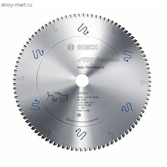 Диск пильный «Bosch», по алюминию 305х30х96T, Top Precision Best for Multi Material / 2608642099 - С-000125026 Диск пильный «Bosch», по алюминию 305х30х96T, Top Precision Best for Multi Material / 2608642099 - С-000125026