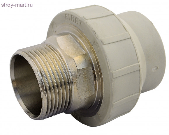 Муфта PP-R комбинированн под ключ серый Дн 90х3,0 НР Firat - 4606034152294 Муфта PP-R комбинированн под ключ серый Дн 90х3,0 НР Firat - 4606034152294