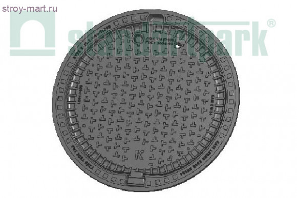 Люк чугунный канализационный тяжелый магистральный с самонивелирующим корпусом - 3577 Люк чугунный канализационный тяжелый магистральный с самонивелирующим корпусом - 3577