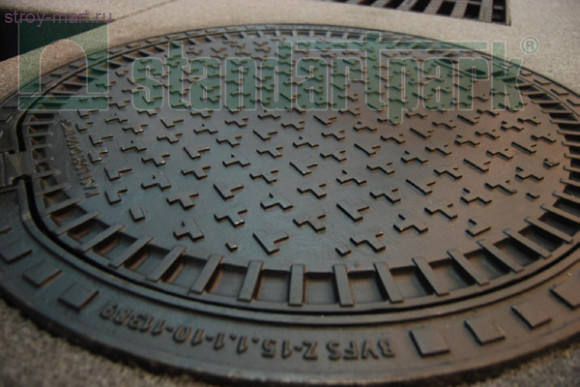 Люк чугунный канализационный тяжелый магистральный с самонивелирующим корпусом - 3577 Люк чугунный канализационный тяжелый магистральный с самонивелирующим корпусом - 3577