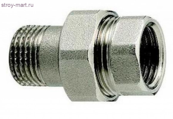 Соединитель латунь никель Ду20 м/р американка - 027-8916