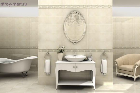 Dec Vanity Crema Декор 25х75 Dec Vanity Crema Декор 25х75