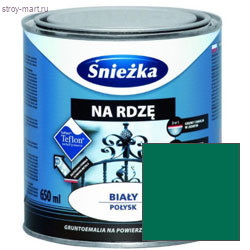 Грунт-эмаль по ржавчине 3 в 1 «Sniezka» темно-зеленый глянец 0,65 л (8 шт/уп.) / Польша - С-000088566 Грунт-эмаль по ржавчине 3 в 1 «Sniezka» темно-зеленый глянец 0,65 л (8 шт/уп.) / Польша - С-000088566
