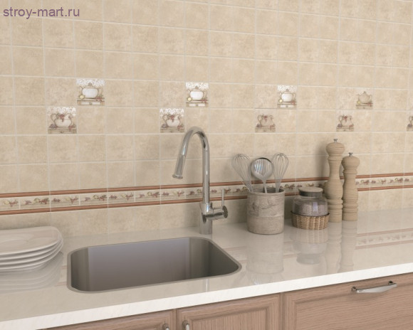 Комфорт Плитка настенная беж 5214 20х20 Комфорт Плитка настенная беж 5214 20х20