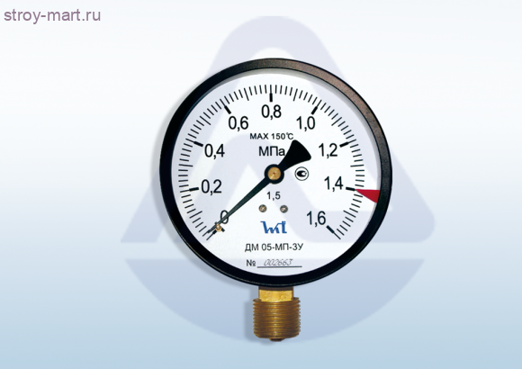 Манометр технический ДМ 05-МП-3У - 1,0 мПа Манометр технический ДМ 05-МП-3У - 1,0 мПа
