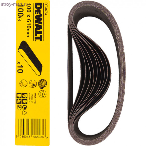 Шлифлента,100х610мм,К100,10шт,д\дерева,краски - DT 3673 Шлифлента,100х610мм,К100,10шт,д\дерева,краски - DT 3673