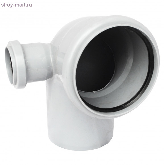 Отвод PP-H серый с выходом Дн 110х50х87° б/нап лев в комплекте РосТурПласт 11351 - 4640014212165