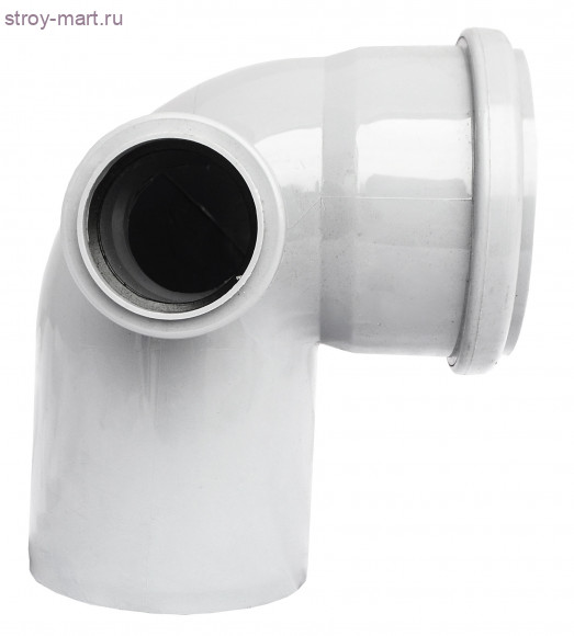 Отвод PP-H серый с выходом Дн 110х50х87° б/нап лев в комплекте РосТурПласт 11351 - 4640014212165