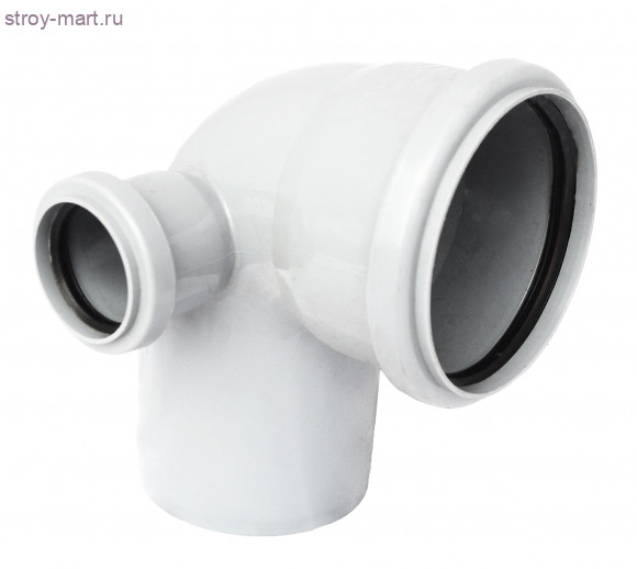 Отвод PP-H серый с выходом Дн 110х50х87° б/нап лев в комплекте РосТурПласт 11351 - 4640014212165