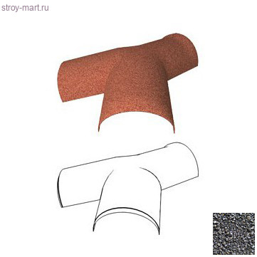 Тройной Y-образный конек 190 (уклон кровли от 15 до 30 град., пластик) Gerard (Sable 111) - С-000115691 Тройной Y-образный конек 190 (уклон кровли от 15 до 30 град., пластик) Gerard (Sable 111) - С-000115691