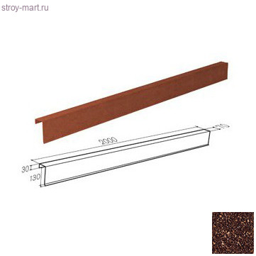 Фронтонная планка 130*70 Gerard (Bark 687), L=2м - С-000115581 Фронтонная планка 130*70 Gerard (Bark 687), L=2м - С-000115581