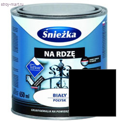 Грунт-эмаль по ржавчине 3 в 1 «Sniezka» черный глянец 0,65 л (8 шт/уп.) / Польша - С-000088568 Грунт-эмаль по ржавчине 3 в 1 «Sniezka» черный глянец 0,65 л (8 шт/уп.) / Польша - С-000088568