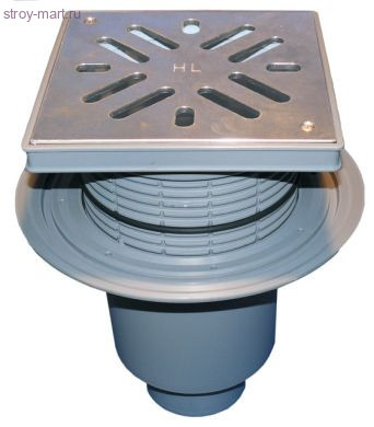 Трап дворовый вертикальный Дн 110 с решеткой из неж стали с сифоном HL 616SW/1 Трап дворовый вертикальный Дн 110 с решеткой из неж стали с сифоном HL 616SW/1