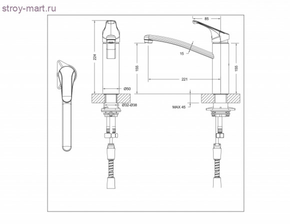 Смеситель для кухни - F7234129CP-RUS Смеситель для кухни - F7234129CP-RUS