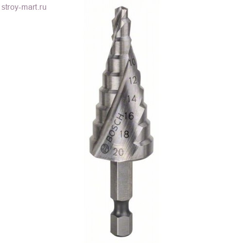СТУПЕНЧАТОЕ СВЕРЛО HSS 4-20 MМ 6-ГР - 2608597524 СТУПЕНЧАТОЕ СВЕРЛО HSS 4-20 MМ 6-ГР - 2608597524