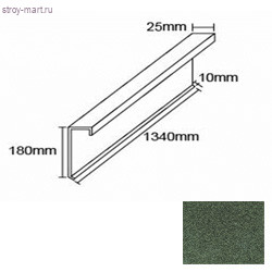 Фасадная планка Feroof L=1340 мм Olive 2011 - С-000113592 Фасадная планка Feroof L=1340 мм Olive 2011 - С-000113592