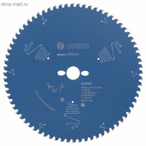 Цирк диск Expert for Wood 315x30x2.4/1.8x72T - 2608644081