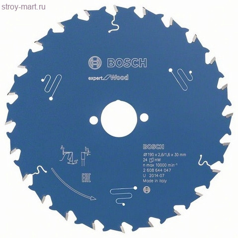 Цирк диск Expert for Wood 190x30x2.6/1.6x24T - 2608644047 Цирк диск Expert for Wood 190x30x2.6/1.6x24T - 2608644047