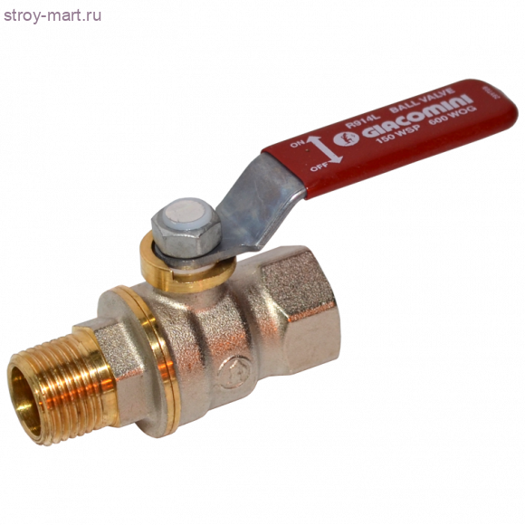 Кран шаровой латунь R914L никель Ду 40 ВР/НР полный проход рычаг Giacomini R914LX027 Кран шаровой латунь R914L никель Ду 40 ВР/НР полный проход рычаг Giacomini R914LX027