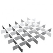 Грильято 100х100 h40/b10 Белый матовый rus - С-000026129 Грильято 100х100 h40/b10 Белый матовый rus - С-000026129