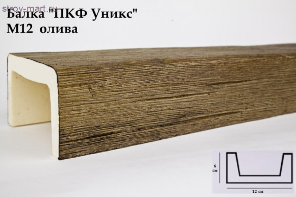 Балка М12-Олива 60х120х3000мм Балка М12-Олива 60х120х3000мм