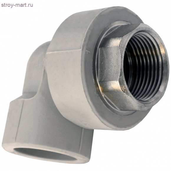 Угольник PP-R серый Дн 25x3/4 ВР Firat - 4606034033258 Угольник PP-R серый Дн 25x3/4 ВР Firat - 4606034033258